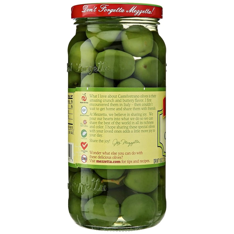 Mezzetta Italian Castelvetrano Whole Green Olives, 10 Oz