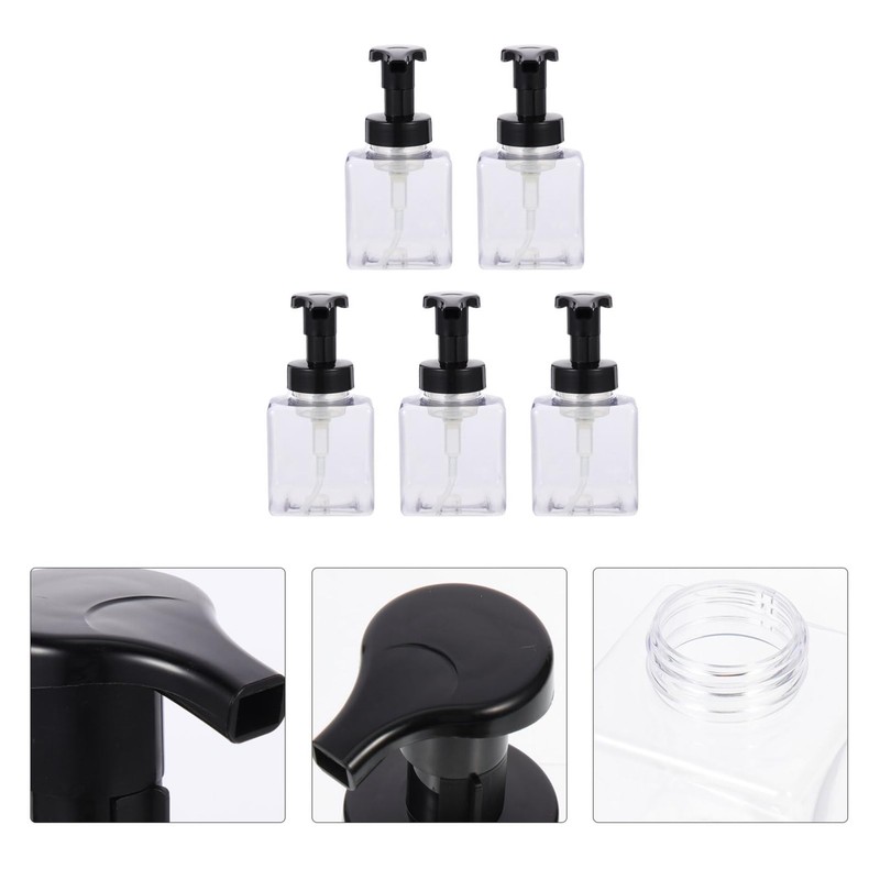 LIFKOME 5pcs Soap Pump Dispenser Bottles for Home Use Refillable
