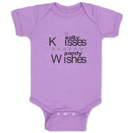 Cute Rascals Baby Bodysuit Kisses Sandy Wishes Funny Cotton Boy & Girl Baby Clothes Lavender 6 Months