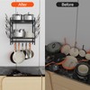 VyGrow 17 Inch Pot Rack Wall Mounted, 2 Tier Pots