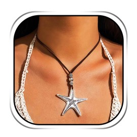 Sixexey Boho Starfish Necklaces Charm Jewelry Necklace Summer Beach Necklace Jewelry for Women