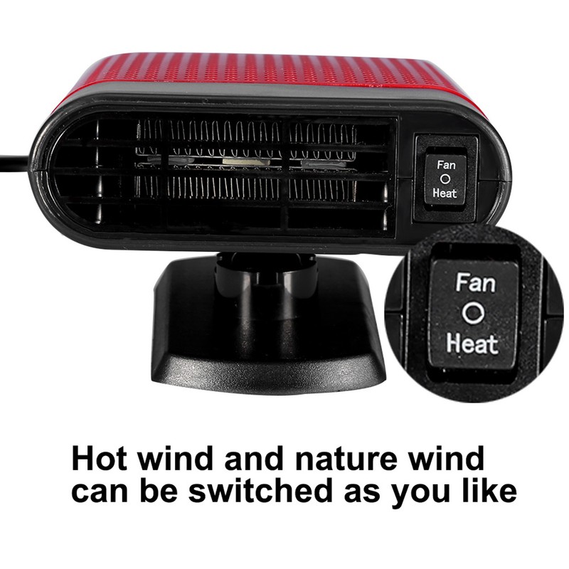 Car 12V Portable Electric Window Heater Heating Dryer Windshield Fan