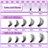 Fluffy Lash Cluster with Bottom Lashes 14-22mm Long 80D+100D Thick