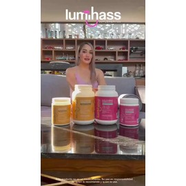 Pack Colágeno Hidrolizado Lumihass Sabor Arándano Fresa Détox Regalo Porciones Omega Aguacate Magnesio Acido Hialurónico Piel Cabello Uñas