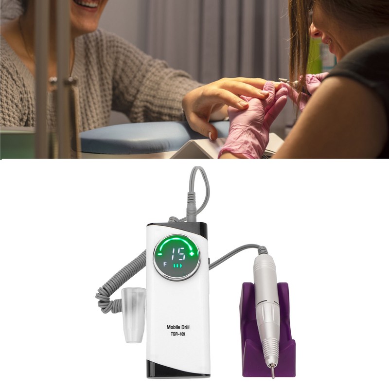 Nail Drill Machine 30000RPM High Speed USB Rechargeable Electric Nail