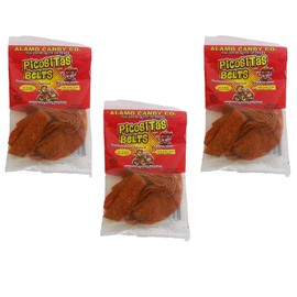 Alamo Picositas Belts Sour Spiced Mexican Candy, 1.5 Ounces (Pack of 3)