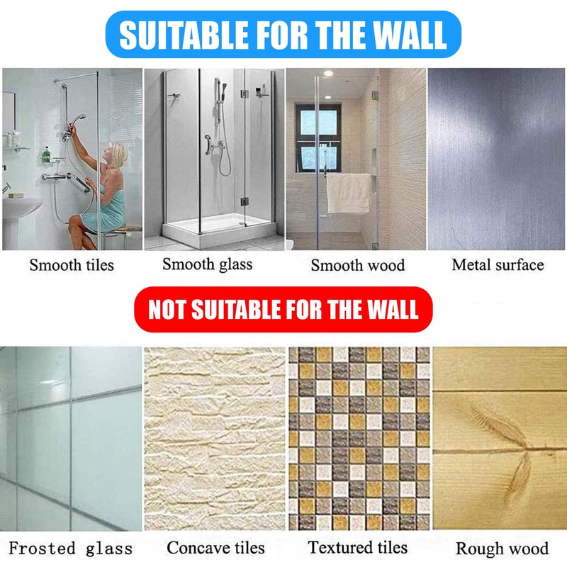 Norhogo Suction Cup Adjustable Removable Shower Wall Mounted Bracket, hower