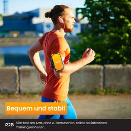 R2B® 360 Degree Rotating Waterproof Phone Holder for Jogging, Fitness & Outdoor - Silver - Comfortable Sports Accessories with Adjustable Wristband, Ideal for Running, Hiking, Gym and Daily Use