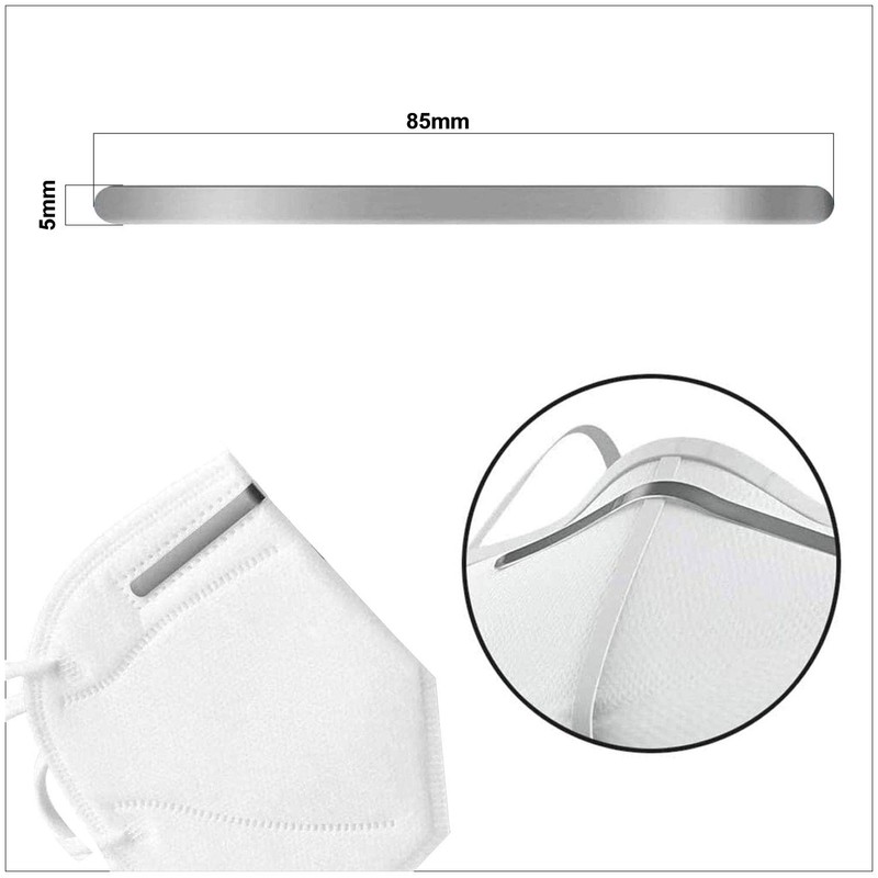 WedDecor 5Pcs Nose Bridge Strips Aluminium Bar 85mm Aluminum Strips