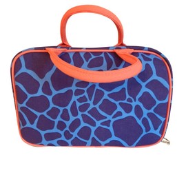 Beaute Bags Cosmetic Bags Travel Toiletry and Cosmetic Cases and Holders (Blue & Coral)