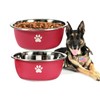 Podinor Large Dog Water Bowl 2 Pack, 170oz Stainless Steel
