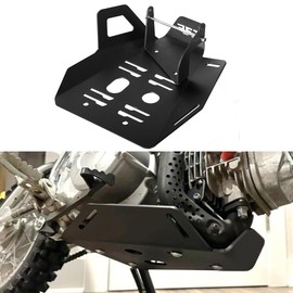 CRF-110F Front Skid Plate Accessories Compatible with CRF110F 2013-2024 Motorcycle Aluminum Engine Mud Guard Protector Lower Engines Bash Cover Guards (Black)