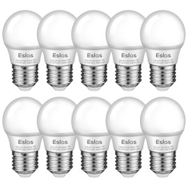 Eslas E27 Screw Bulb Warm White 3000K, 6w 600Lm Edison Screw Bulb, 60 Watts Equivalent, Energy Saving E27 Bulbs, Non-Dimmable, 10 Pack