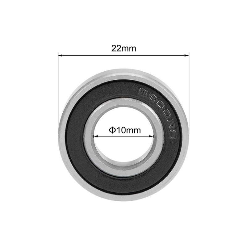 sourcing map Z2 Deep Groove Ball Bearings 10 x 22