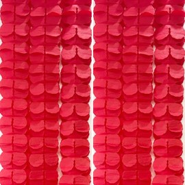 10PCS Four Leaf Clover Paper Flowers Garland Decorations Four Leaf Clover Banner Tissue Paper Streamers Reusable Hanging Garland for Birthday Wedding Party Backdrop Home Decor Red kit