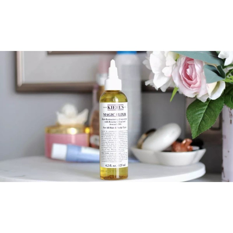 Kiehl's Concentrado Reestructurante Capilar Kiehl's Magic Elixir Con Hojas De