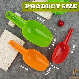 RP Remarkable Power, Set of 3 Plastic Flour Scoop Ice Scooper Multi PuRPose Plastic Kitchen Scoops Canisters Popcorn Scoop