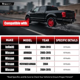 2pc Front Upper Control Arms w/Ball Joint for 2004-2013 Infiniti Qx56, 2004 Pathfinder Armada, 2005-2015 Nissan Armada 2017 2018 2019, 2004-2015 Nissan Titan K620649 K620650