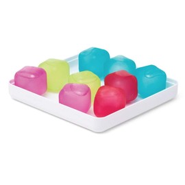 Joie Kitchen Gadgets 29195 Reusable Ice Cubes and Tray Rainbow, Plastic