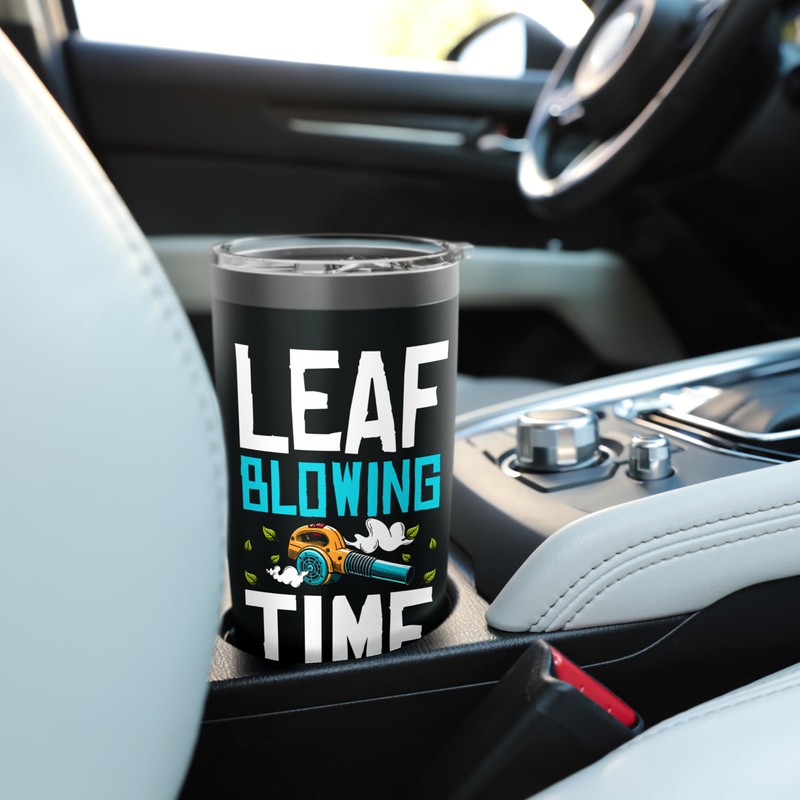 Leaf Blowing Time Autumn Leaf Blower Stainless Steel Insulated Tumbler