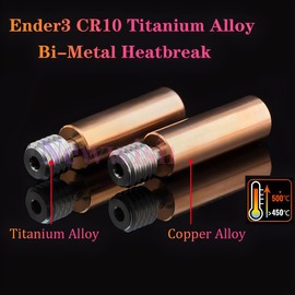 Newwish Ender 3 CR-10 Bi-Metal Heatbreak,Ender 3 V2 All Metal BiMetal Heatbreak for 3D Printer Hotend Ender 3/V2/Pro/Ender 5/Plus/CR10/S4/S5/CR10/V2/V3/Neptune 3 Pro/Plus/Max/Neptune 4/4 Pro.(2PCS)