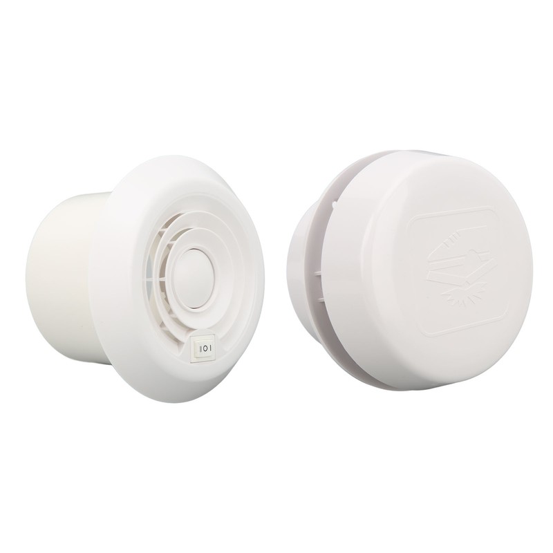 RV Mini Vent Fan White Round Noiseless Compression Resistant Vent