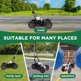 Lbraxyi High-Performance Striping Line Marking Machine, Athletic Field Striping Machine, Parking Lot Striping Machine, Work with Inverted Striping Spray Paint, Black