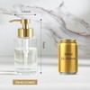 Enra Thick Glass Soap Dispenser with Stainless Steel Gold Pump,12oz