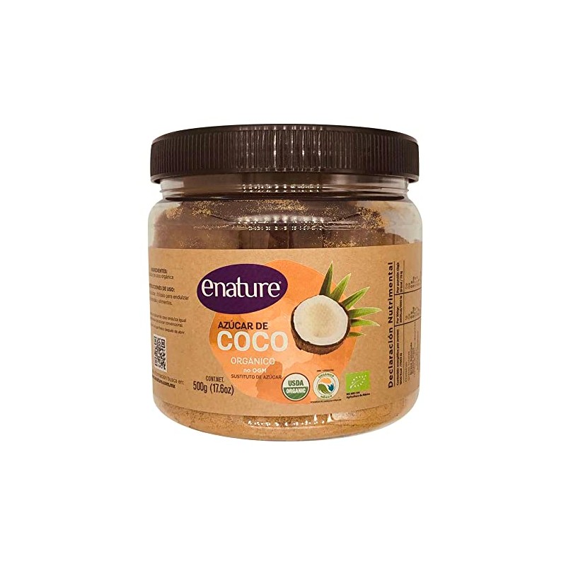 Enature Azúcar de Coco Orgánica, 500 g