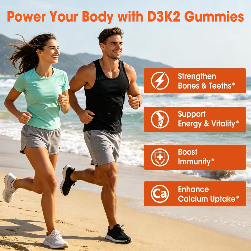 Vitamin D3 K2 Gummies - Vitamin D3 5000IU / 10000