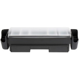 TableTop King BCD1400 Ultimate Condiment Station with 5 Glass Rimming Trays