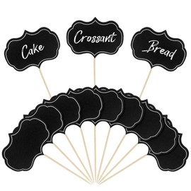 SGERUFZ Pack of 50 Chalkboard Toothpicks, Signs for Labelling, Buffet Accessories, Flags for Party Labels, Price Tags, Cupcake Decorations, Sandwich (Small)