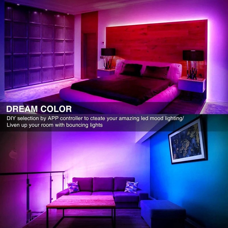 10m LEDstrip Light Set RGB Music Bluetooth APP 24-Key Control