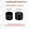 PATIKIL 6pz Tappi di Estremità in Gomma 50mm/1.97" Coperture in