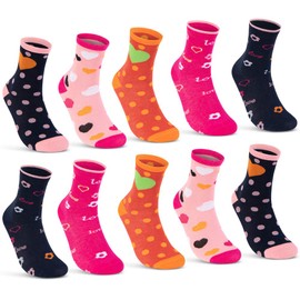 10 Pairs of Children's Cotton Socks, Boys & Girls