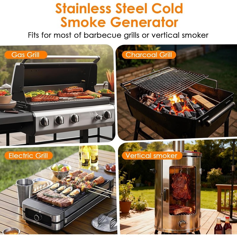 Smoke Generator, pellet smoker, Electric Cold/Hot Smoker Generator