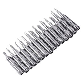 900M-T Series Copper Base Lead-free Electroplating Iron and Nickel Replaceable Solder Iron Tips Set Low Temperature Soldering Station Tool (15 pcs)