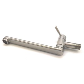 bath&bath b271 Stainless Steel Single Lever Wall Mounted Faucet Horizontal Faucet Kitchen Hand Wash Bathroom Faucet No Corrosion