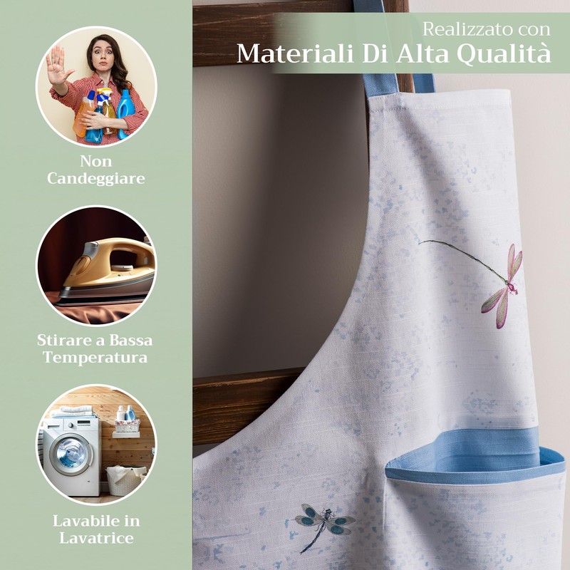 Maison d' Hermine Apron 100% Cotton 1 Piece Adjustable Neck