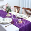 RestfulGlow 6 Pack Purple Cheesecloth Table Runner 10FT Boho Cheese