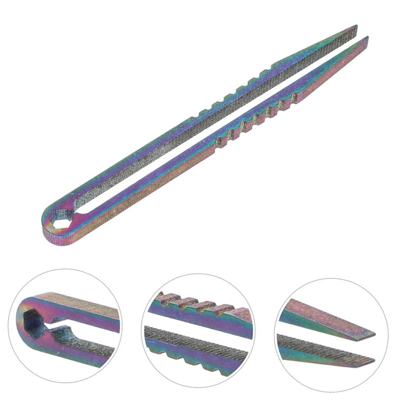 BIUDECO Titanium Tweezers Set Compact Eyebrow Tweezers for Use Portable