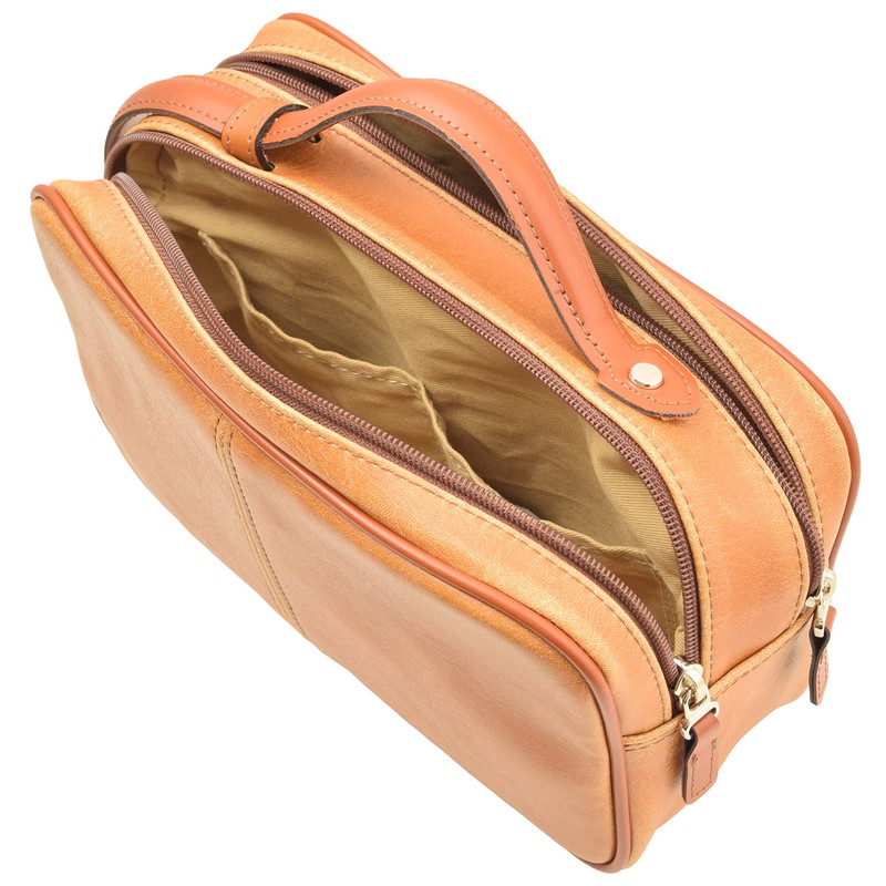 ANDY HAWARD 25814 Men's 2nd Bag, Double Zipper, 2-Way Handle,