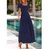 PRETTYGARDEN Summer Dresses for Women 2025 Eyelet Square Neck Puff