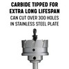 Drill America 3-1/2" Carbide Tipped Hole Saw/Cutter with 1" Depth