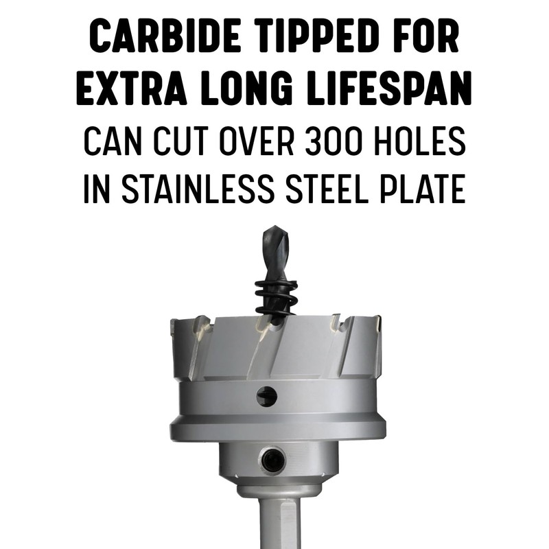 Drill America 3-1/2" Carbide Tipped Hole Saw/Cutter with 1" Depth