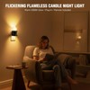 Meonum Flickering Flameless Candle Night Light Plug in, Dimmable LED