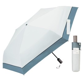 Waterfront Umbulatio Umbulatio Series Folding Umbulatio Series Bi-Color Chic Gray 21.7 inches (55 cm) Convenient, but Unusual Auto Open & Close Umbrella, Lightweight, Approx. 8.5 oz (240 g), Automatic