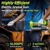 ‎TaskStar 10000 PSI Cordless Grease Gun LED Electric Grease Gun