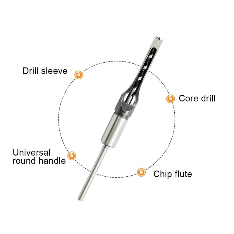 SYDARSYN Square Hole Drill Bits for Wood, Woodworking Mortising Chisel
