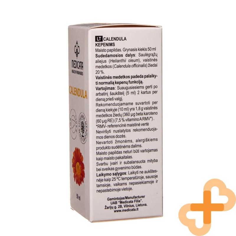 MEDICATA Caléndula Aceite MDF 50 ml Complemento alimenticio para la